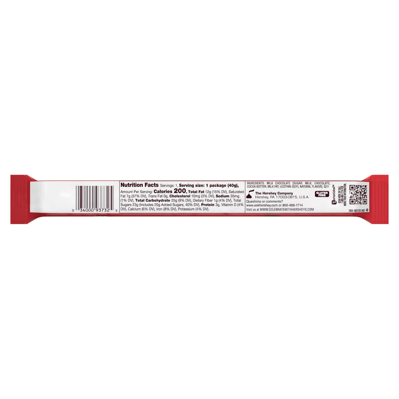 candy - hershey's milk chocolate kisses - holiday sleeve by redstone foods inc