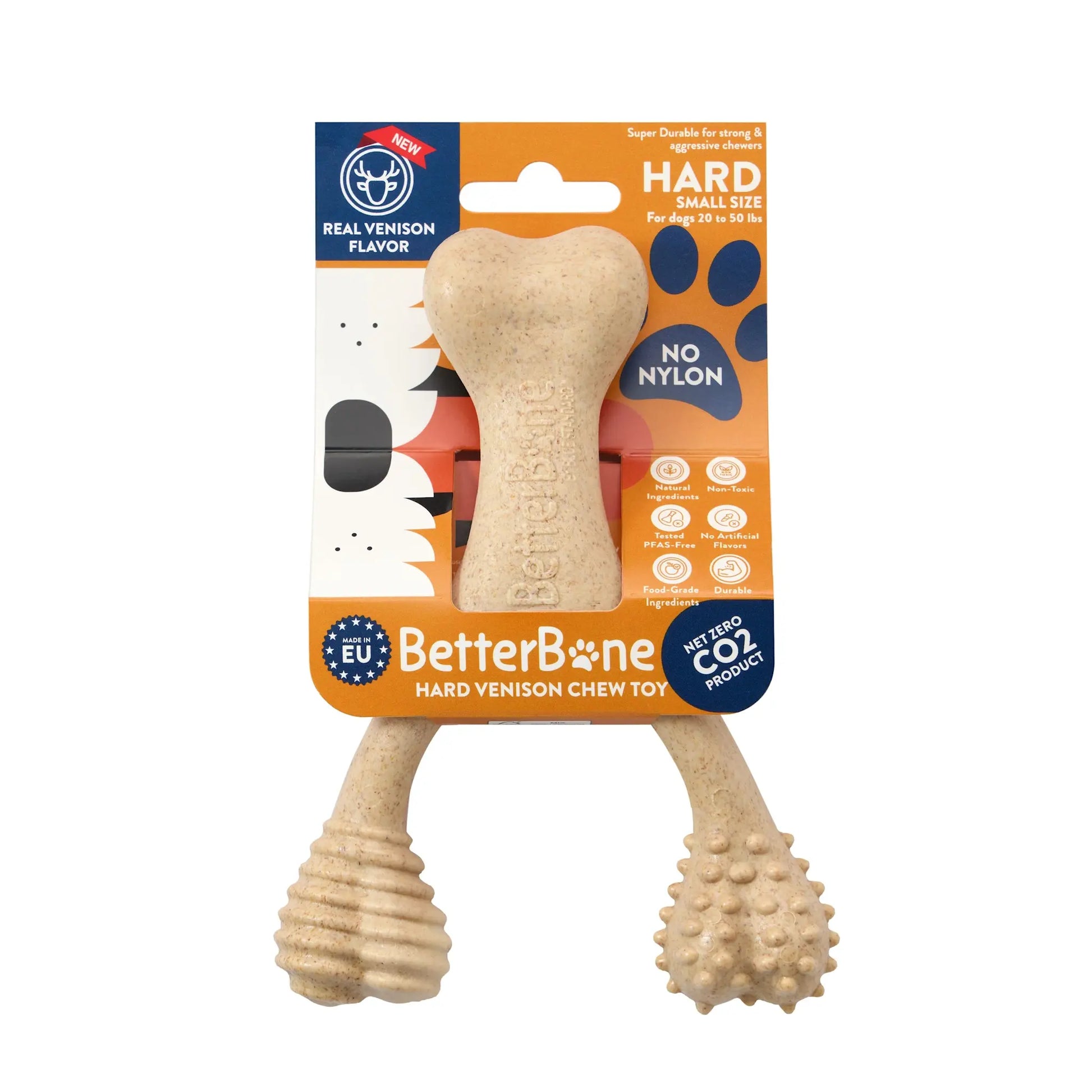 dog bone - hard durable - venison flavor by betterbone natural dog chews