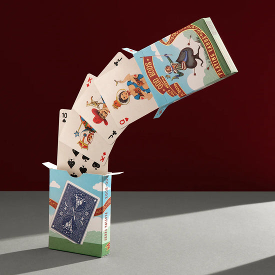 playing cards - odd bods - blue by art of play