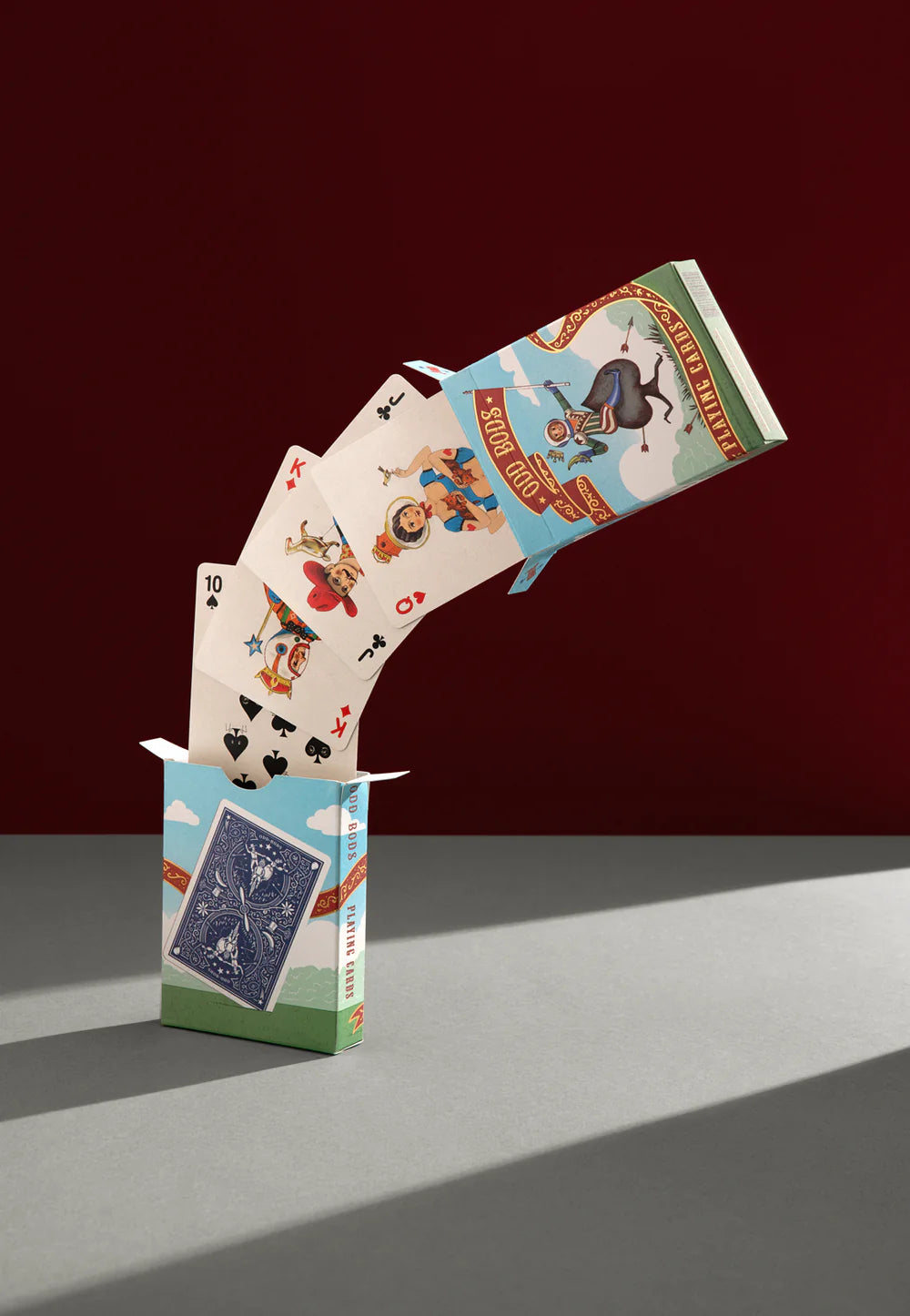 playing cards - odd bods - blue by art of play