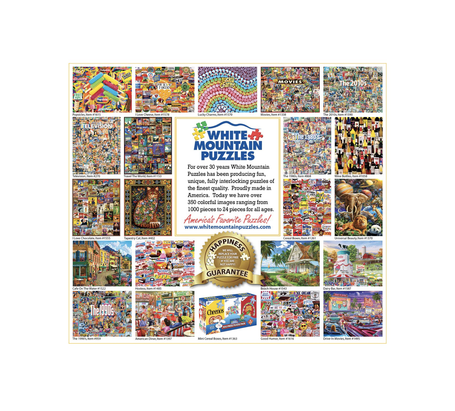 puzzle - 1000pc - candy wrappers by white mountain puzzles