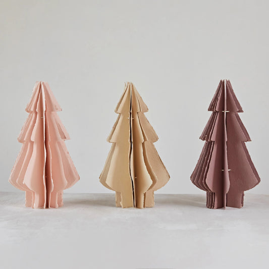 tree - handmade recycled paper - plum - 10" x 18" by creative co-op