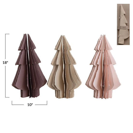 tree - handmade recycled paper - plum - 10" x 18" by creative co-op