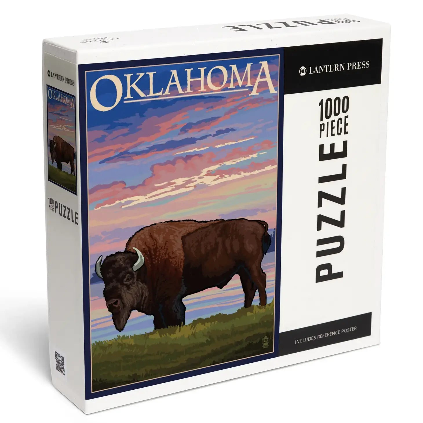puzzle - 1000-piece - oklahoma buffalo sunset by lantern press