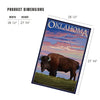 puzzle - 1000-piece - oklahoma buffalo sunset by lantern press