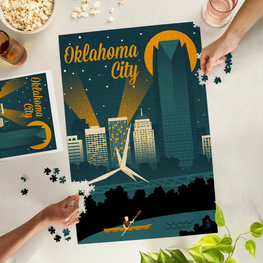 puzzle - 1000-piece - oklahoma city skyline by lantern press