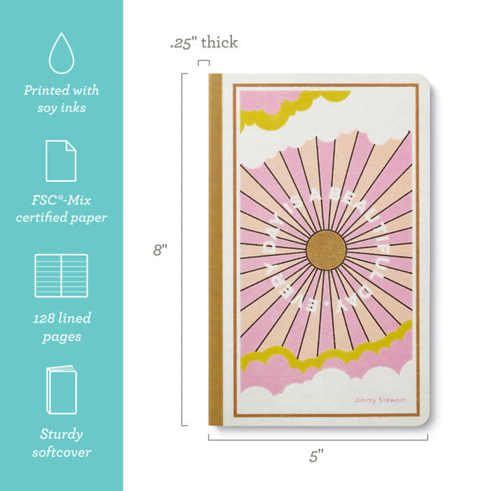 book - "write now" journal - every day is a beautiful day by compendium