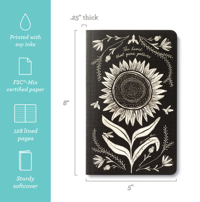 book - "write now" journal - the heart that gives, gathers by compendium