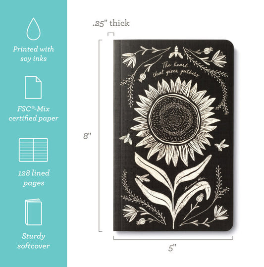 book - "write now" journal - the heart that gives, gathers by compendium