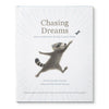 book - chasing dreams (raccoon plush companion) by compendium