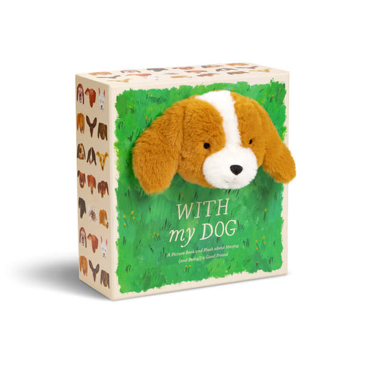 gift set - book & plush - with my dog by compendium