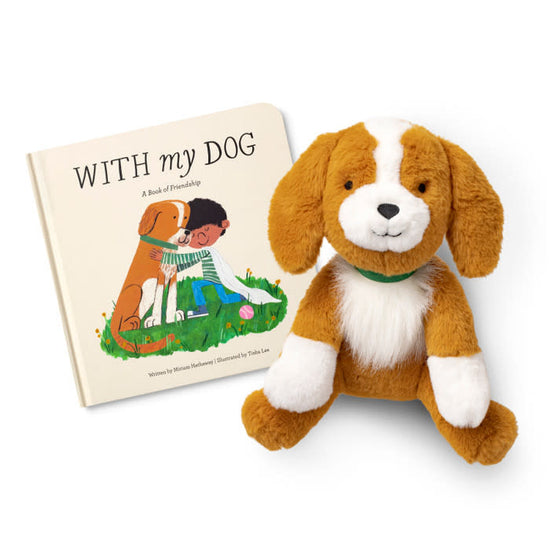 gift set - book & plush - with my dog by compendium