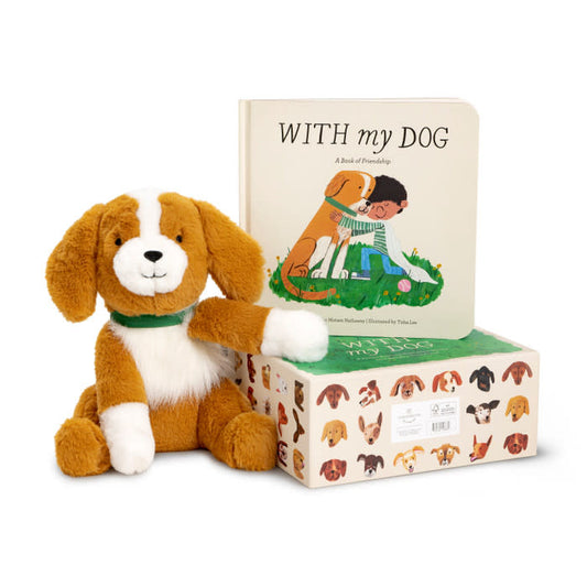 gift set - book & plush - with my dog by compendium