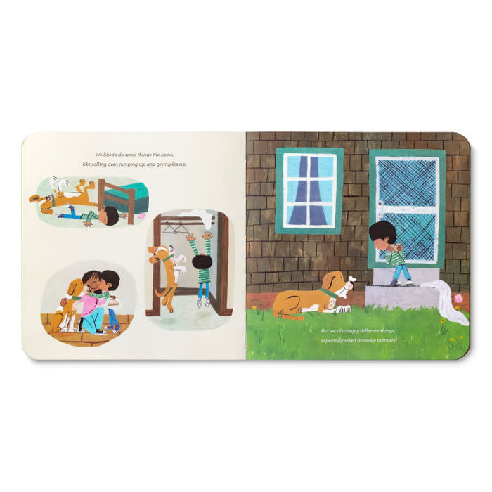 gift set - book & plush - with my dog by compendium