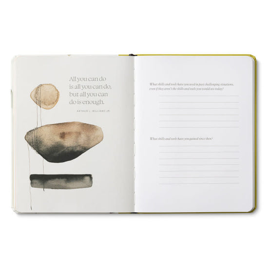 book - guided journal - rooted in resilience by compendium