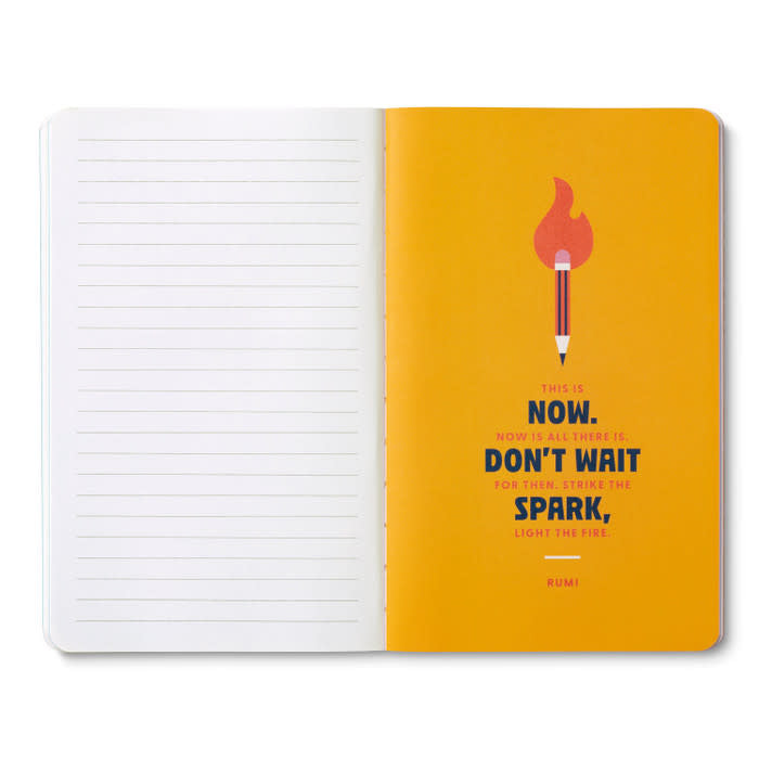book - "write now" journal - remember, ideas become things by compendium