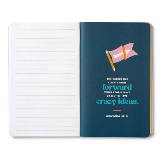 book - "write now" journal - remember, ideas become things by compendium