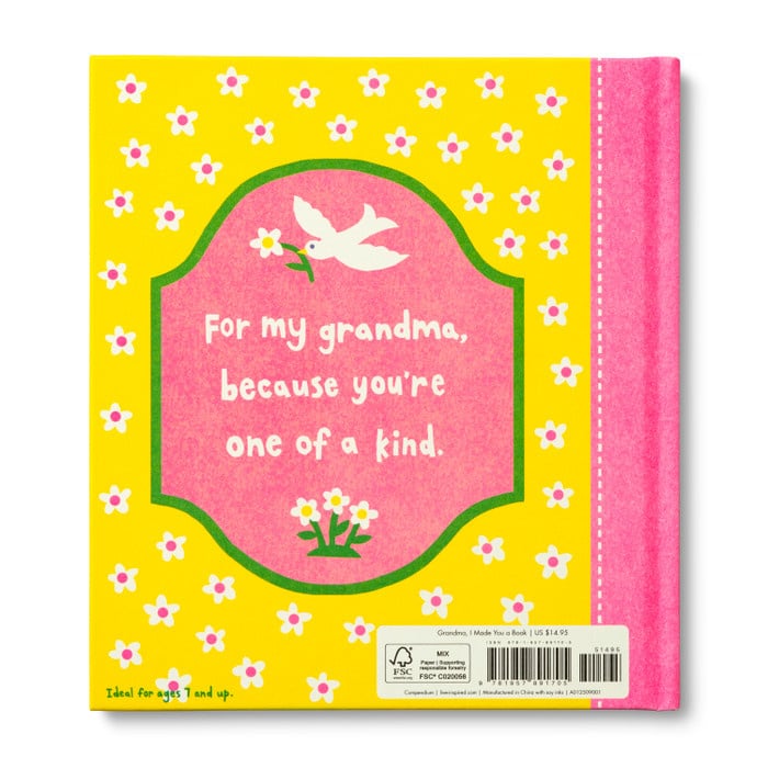 book - grandma, i made you a book by compendium