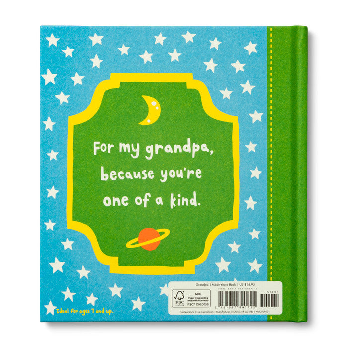 book - grandpa, i made you a book by compendium