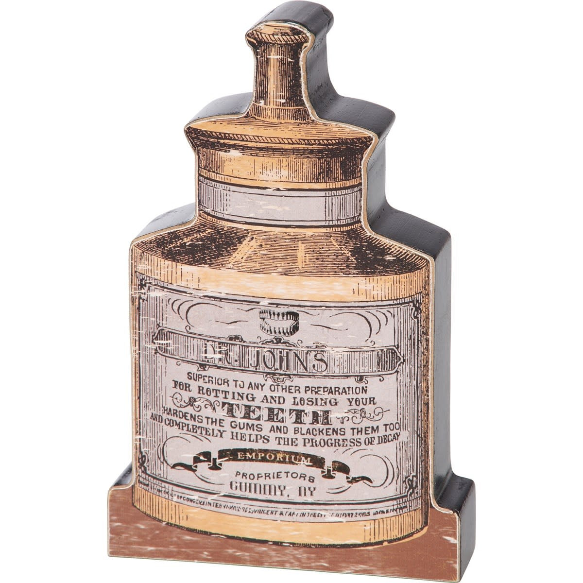 decor - wooden sitter - potions by primitives by kathy