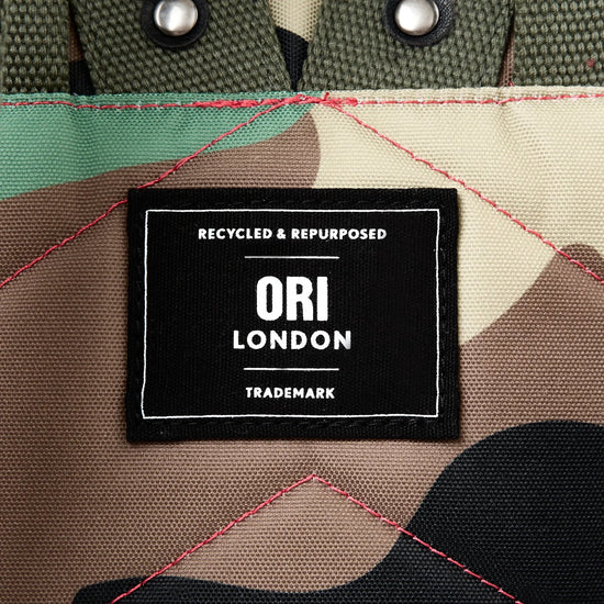backpack - bantry - recycled canvas - vintage camo by ori london
