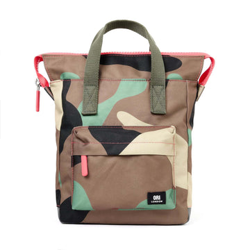 backpack - bantry - recycled canvas - vintage camo by ori london