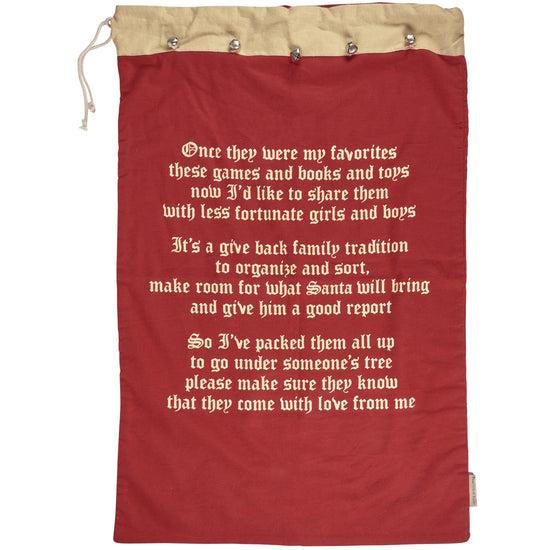 bag - canvas - give back santa sack by primitives by kathy