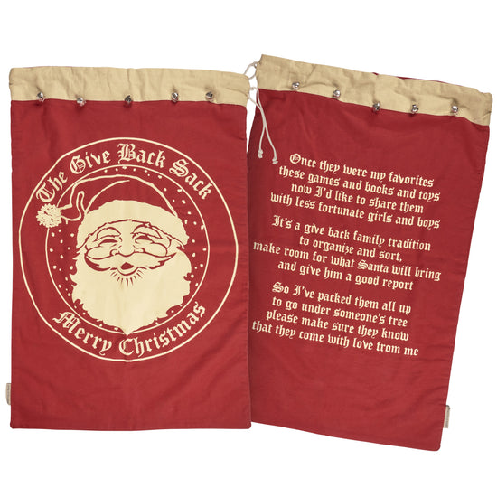 bag - canvas - give back santa sack by primitives by kathy
