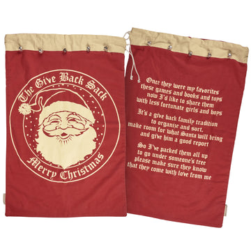 bag - canvas - give back santa sack by primitives by kathy