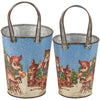 metal wall bucket - retro deer (2 sizes) by primitives by kathy