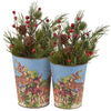 metal wall bucket - retro deer (2 sizes) by primitives by kathy