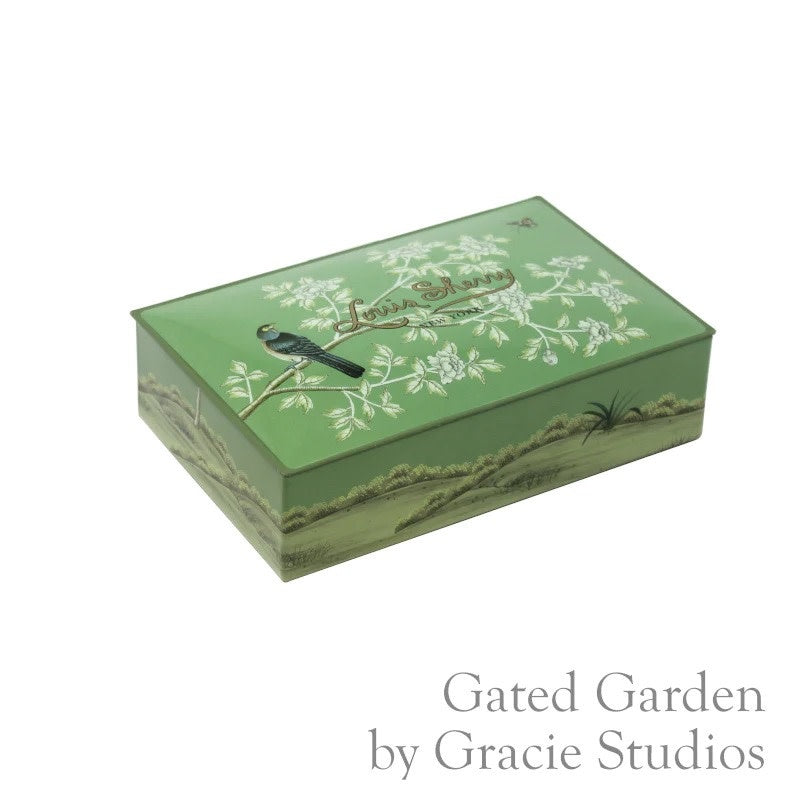 candy - 12-piece chocolate tin - gated garden by the louis sherry company