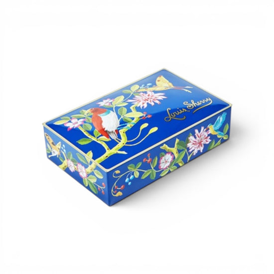 candy - 12-pc chocolate tin - bird & butterfly by the louis sherry company