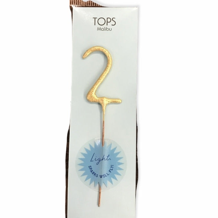 sparklers - mini gold number by tops malibu