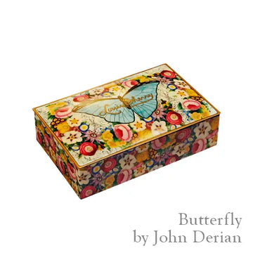 candy - 12-pc chocolate tin - john derian butterfly by the louis sherry company