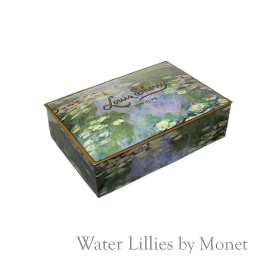 candy - 12-piece chocolate tin - monet water lilies (met museum) by the louis sherry company