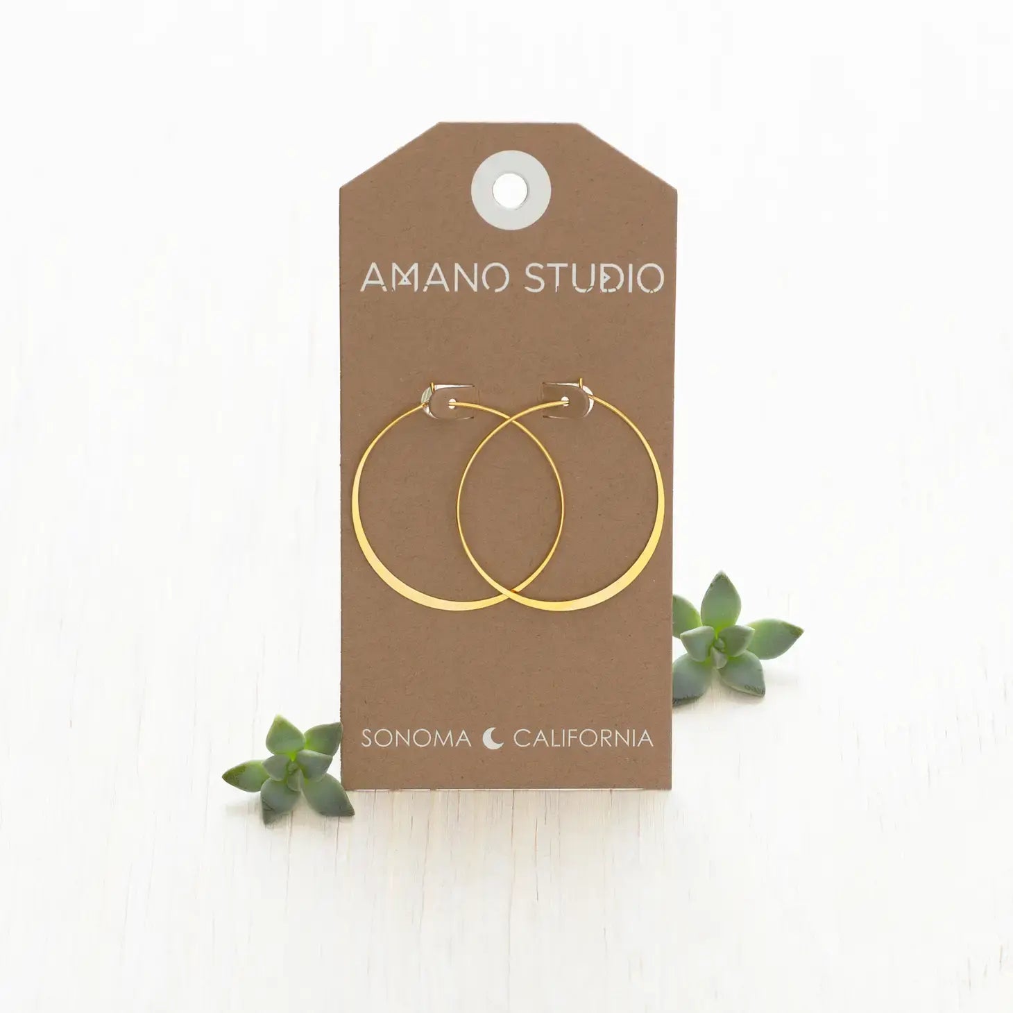 earrings - classic hoops - gold by amano studio
