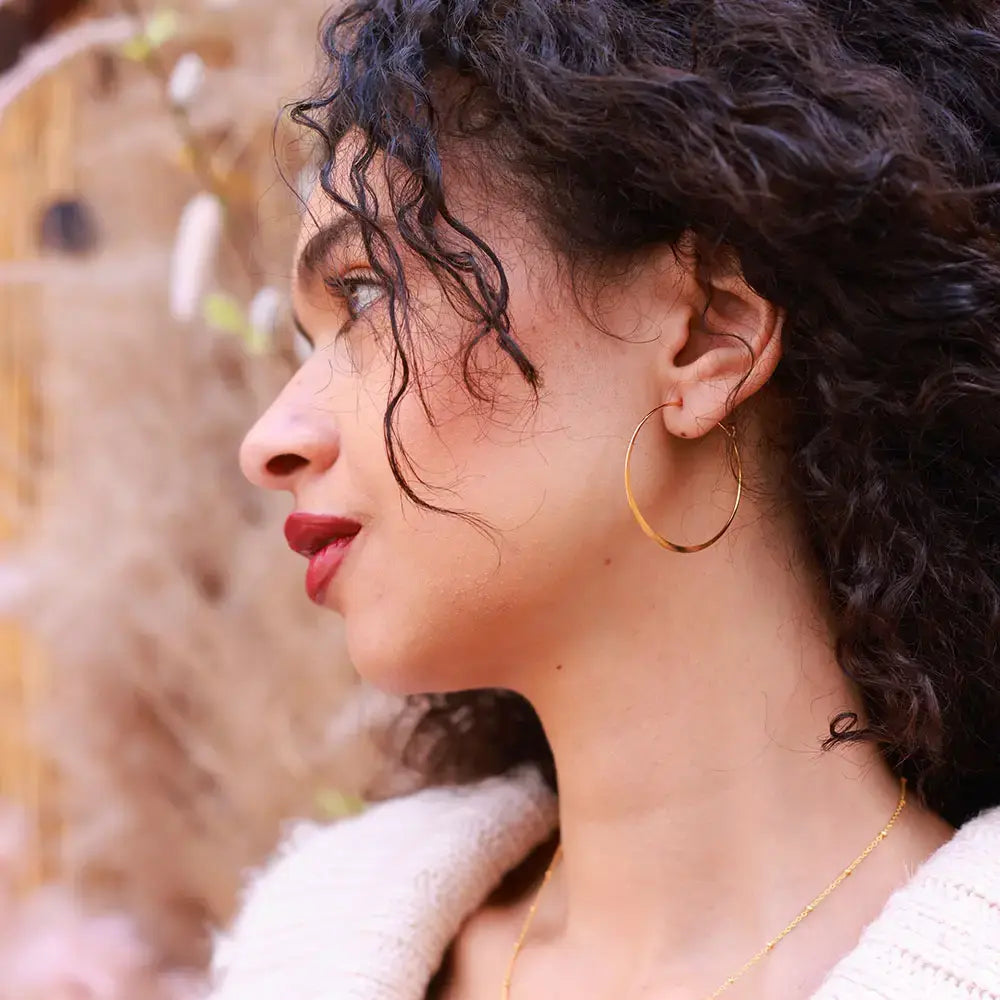 earrings - classic hoops - gold by amano studio