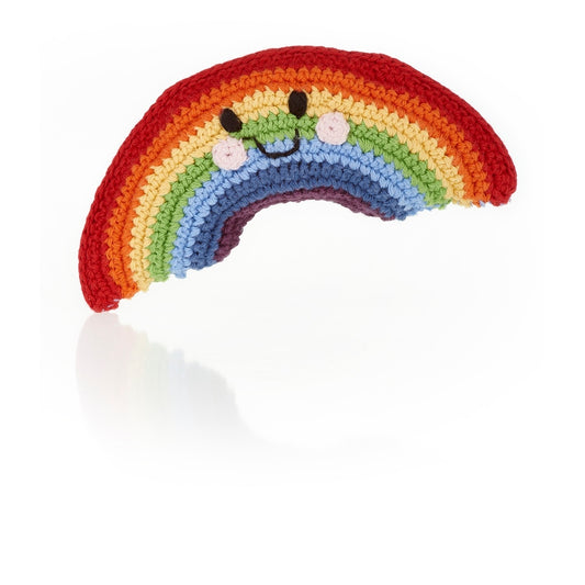 crochet rattle - rainbow by pebble