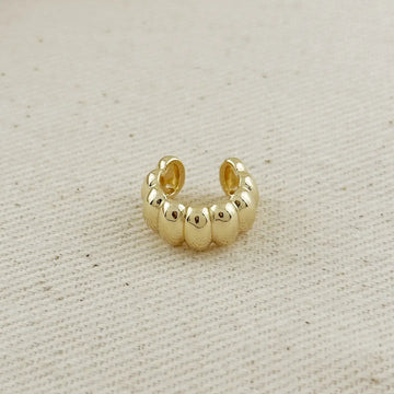 earrings - scalloped ear cuff - 18kgf by goldfi