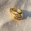 earrings - three lines dainty ear cuff - 18kgf by goldfi