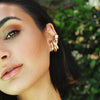 earrings - three lines dainty ear cuff - 18kgf by goldfi