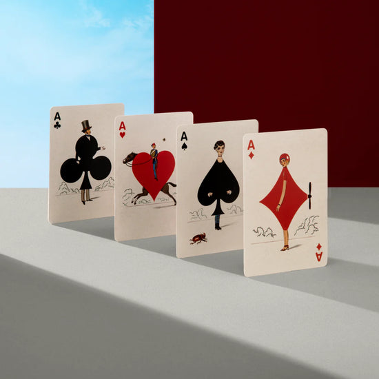 playing cards - odd bods - blue by art of play