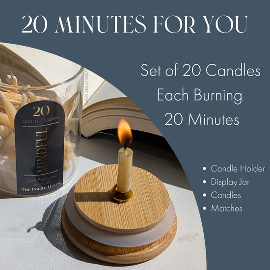 candle - beeswax - 20 minute mindful by the polite house