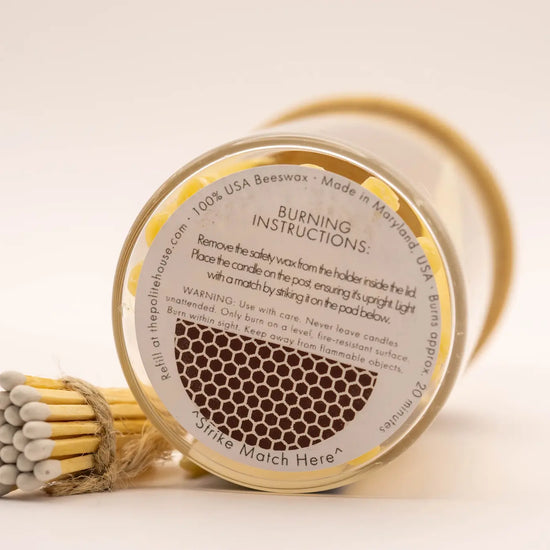 candle - beeswax - 20 minute mindful by the polite house