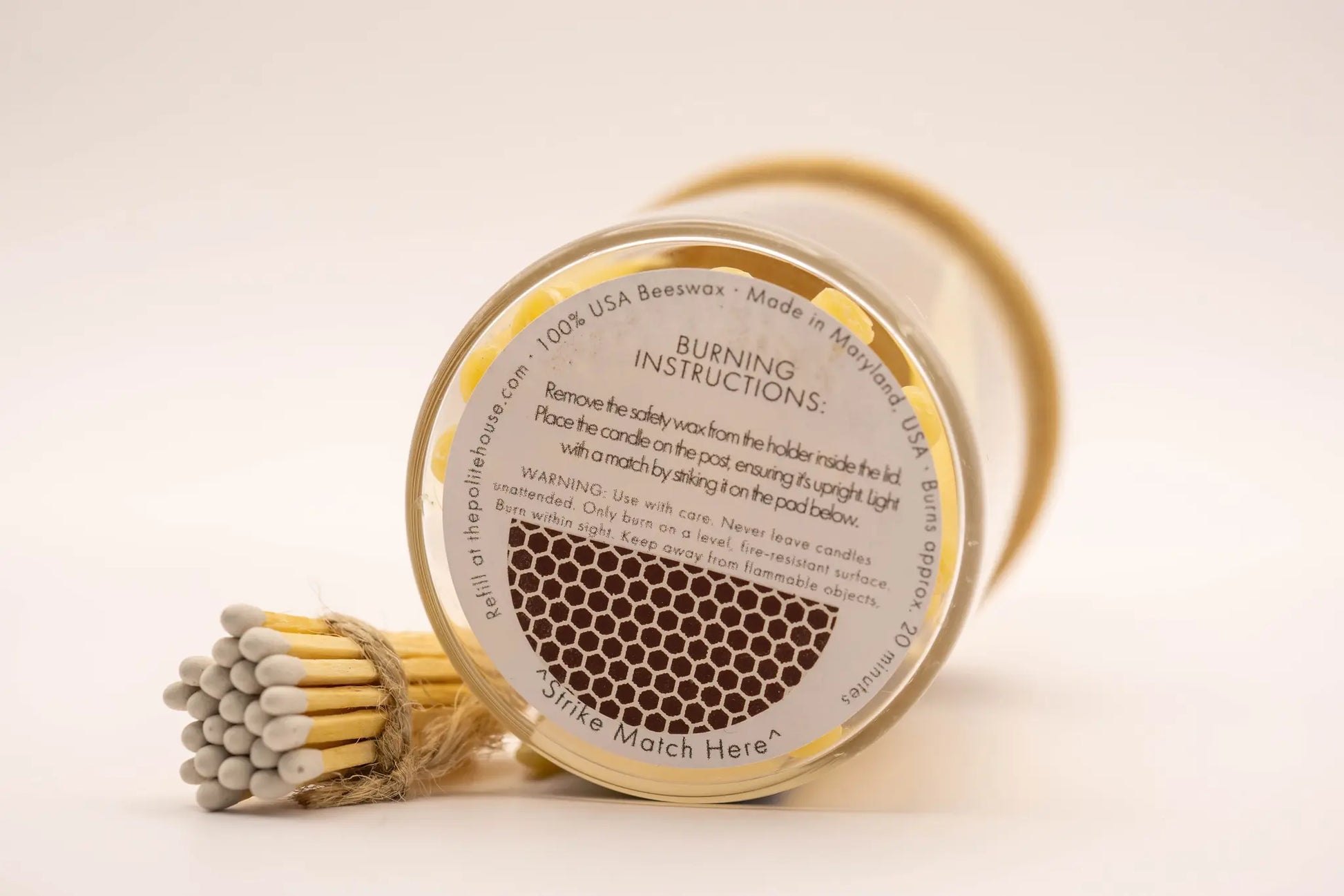 candle - beeswax - 20 minute mindful by the polite house