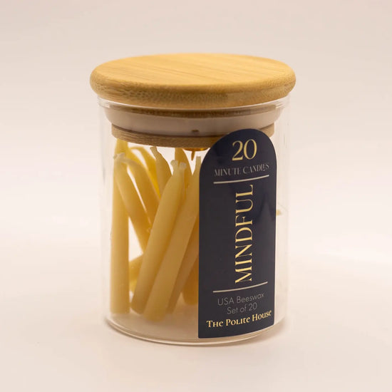 candle - beeswax - 20 minute mindful by the polite house