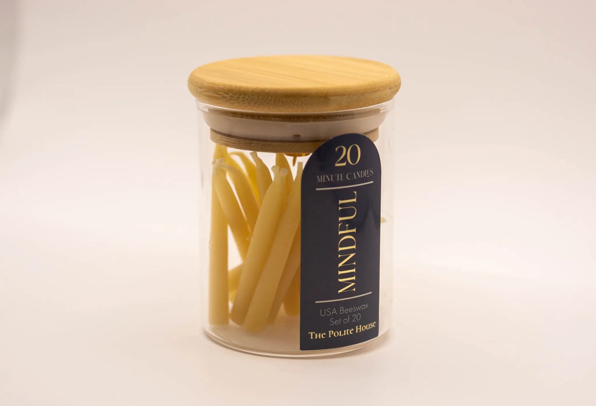 candle - beeswax - 20 minute mindful by the polite house