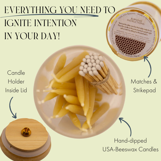 candle - beeswax - 20 minute mindful by the polite house