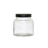 glass jar - black lid - 20oz by creative co-op